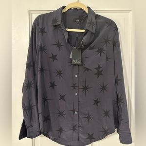 NWT Rails Kate Silk Buttondown SzM, Stars & Constellations